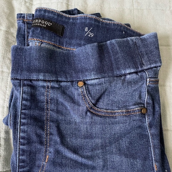 Liverpool jeggings, size 8/29, high-rise ankle. Dark wash. smoke-free home. - Picture 5 of 6